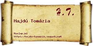 Hajdú Tomázia névjegykártya